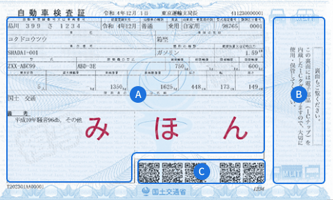 電子車検証 記載情報 イメージ図